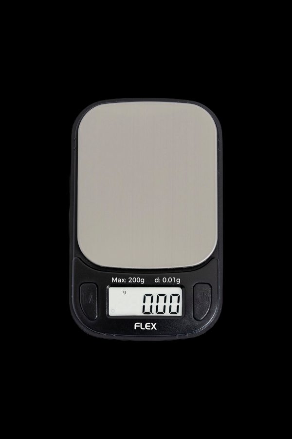 Digital scale displaying zero, commonly used for measuring cannabis.