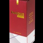 Front view of the Famous Design “GOA” Beaker Bong, a clear glass piece with a wide base and simple design.