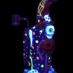 Frightening Fiesta Enamel on Glass Dab Rig