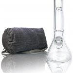 Front view of the Tank Glass "The Original" Tank Beaker, a clear glass beaker with a reflective surface on a white background.