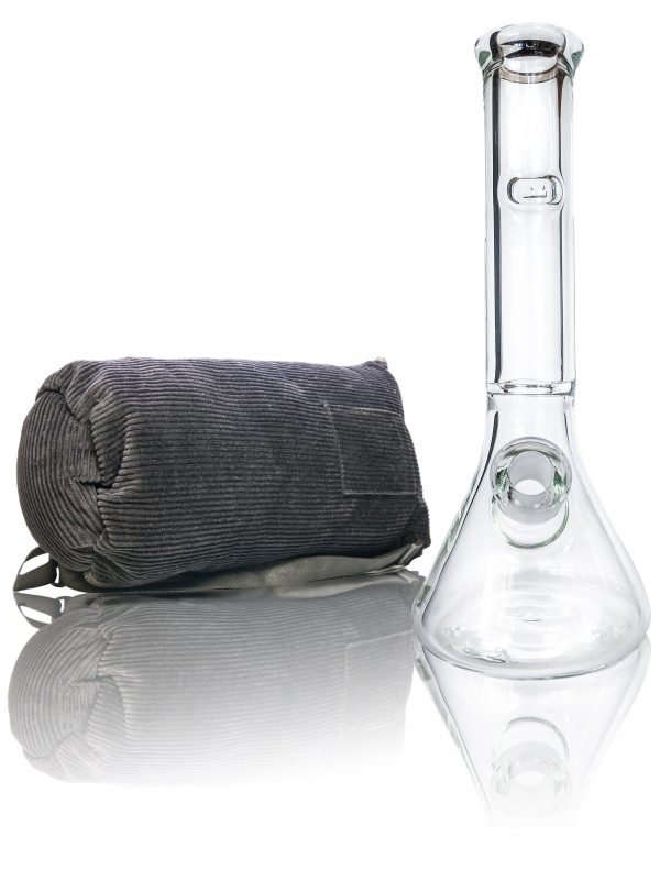 Front view of the Tank Glass "The Original" Tank Beaker, a clear glass beaker with a reflective surface on a white background.