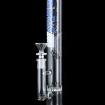 Front view of the GRAV® Medium 12 Inch Straight Tube, showcasing the clear glass construction and simple, vertical arrangement.