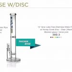 Front view of the GRAV® Medium 12 Inch Straight Tube, showcasing the clear glass with black accents against a dark backdrop.