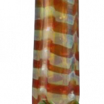 A close-up view of the Glass Dab Collector Straw with 10mm Titanium Tip, showing the glass straw with a silver tip.