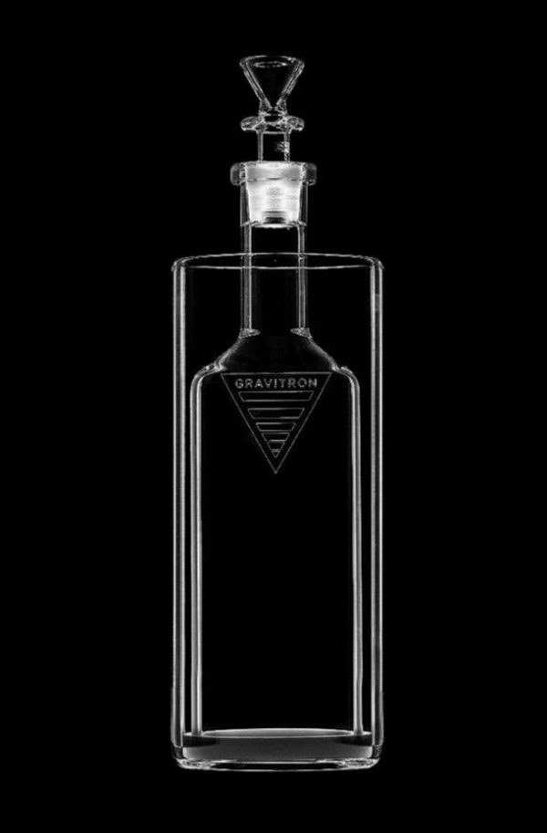 Front view of the GRAV® Gravitron 2.0 Water Pipe, a clear glass tube with a simple, cylindrical design.