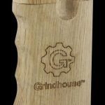 Front view of the Pulsar Curved Wood Dugout, a dark wood case with a curved design against a plain white background.