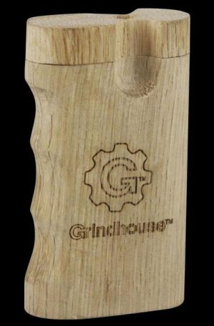 Front view of the Pulsar Curved Wood Dugout, a dark wood case with a curved design against a plain white background.