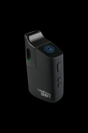 Front view of the Pulsar Shift Multi-Purpose Vaporizer, a black handheld device with a sleek, minimalist design.