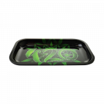 The Puff Puff Pass 420 Rolling Tray is shown in a top-down view, displaying a rectangular metal tray with bold graphic lettering.