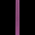 Purple metal one-hitter pipe against a black background.