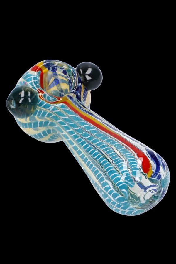 Hand pipe with colorful glasswork.