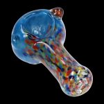 Colorful glass pipe for smoking cannabis.
