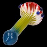 Colorful glass cannabis pipe.