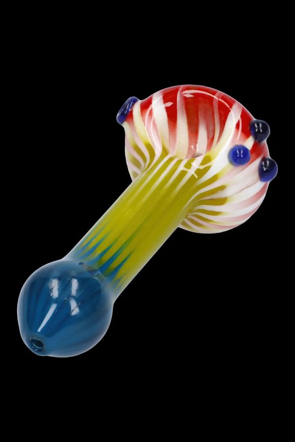 Colorful glass cannabis pipe.
