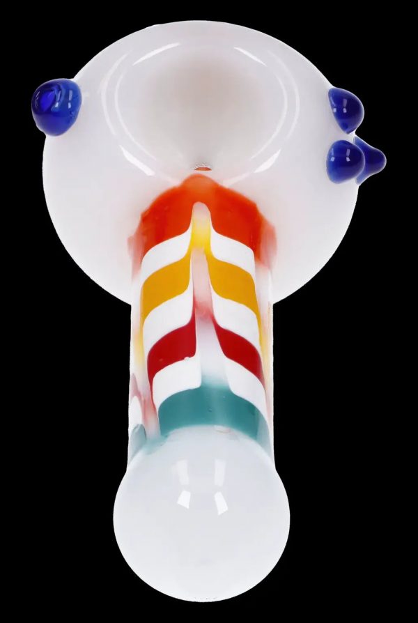 Glass pipe with colorful interior detailing.