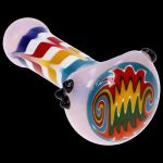 Colorful glass pipe for smoking cannabis.