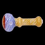 Glass pipe with colorful swirling patterns.