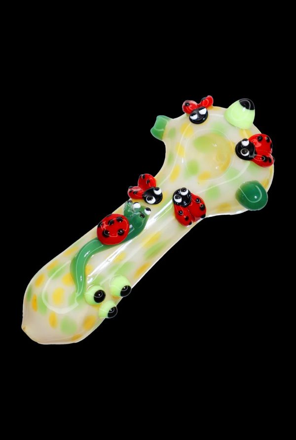 Smoke Cartel Fancy Ladybug and Snail Spoon Pipe - 6 in.