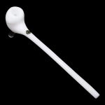 White glass oil rig for cannabis concentrates.