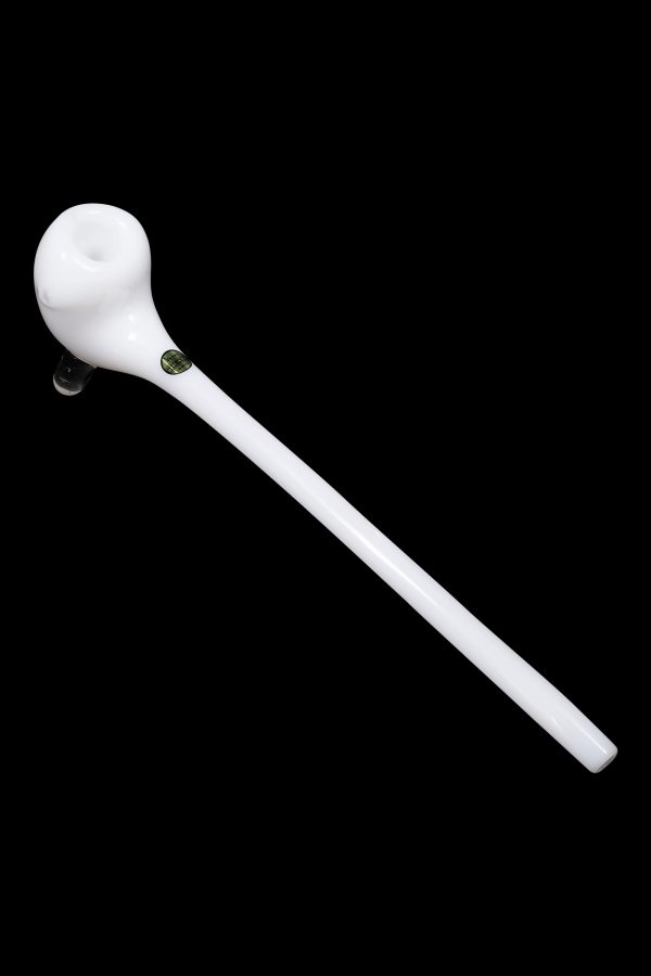 White glass oil rig for cannabis concentrates.