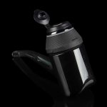 Black Puffco Peak Pro portable vaporizer with glass attachment.