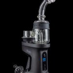 Black Daab e-rig with glass attachments and digital temperature display.