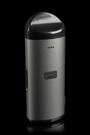 Sleek, silver cannabis vaporizer with "Cloudious9" branding.
