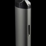 Sleek black cannabis vaporizer pen with a minimalist design.