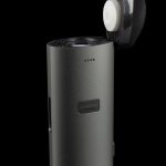 Black cannabis vaporizer with open mouthpiece.