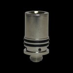 Silver cannabis oil atomizer cartridge.