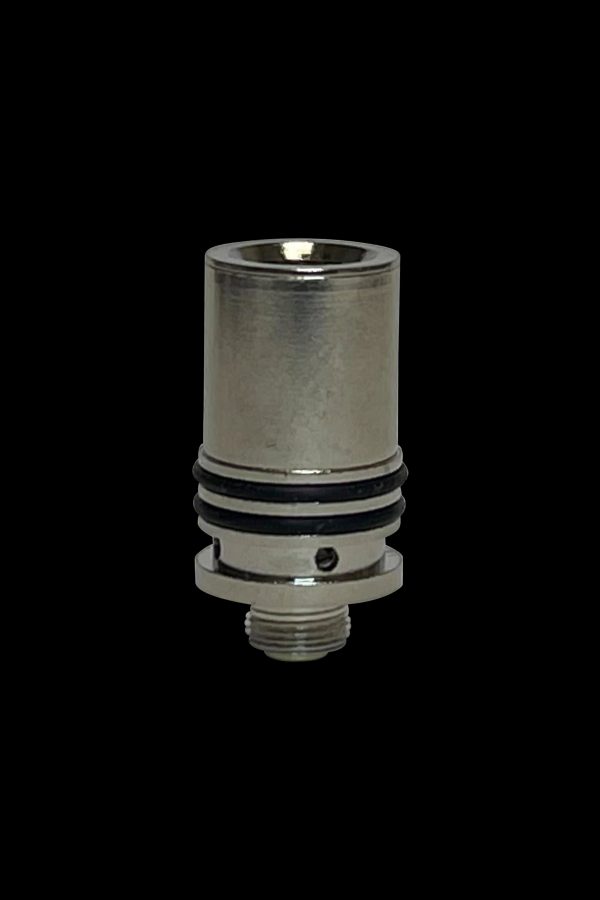 Silver cannabis oil atomizer cartridge.
