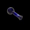 Blue glass smoking pipe isolated on a black background.