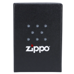 Black Zippo lighter with cannabis leaf design.