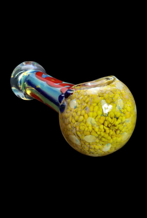 Hand pipe with colorful glasswork.