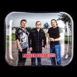Metal rolling tray featuring the characters from *Trailer Park Boys* with the show's logo across the bottom.