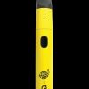 Front view of the Lemonnade x G Pen Micro+ Concentrate Vaporizer, showcasing its sleek, pen-like design against a plain black background.