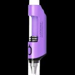 Purple Lookah Seahorse Pro portable dab rig with glass mouthpiece and heating element.