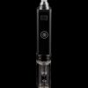 Black and clear glass electronic dab rig (e-rig) for cannabis concentrate vaporization.
