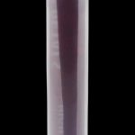 Clear plastic tube containing a pre-roll cannabis cigarette.