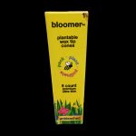 Pack of Bloomer plantable wax tip cones for cannabis use.