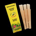 Pack of Bloomer plantable wax tip cones with six unbleached, ultra-thin tips.