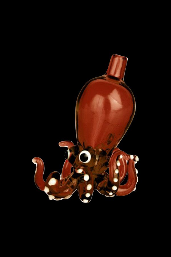 Octopus Themed Directional Carb Cap displayed in a close-up shot, highlighting its unique, swirling design and polished finish.