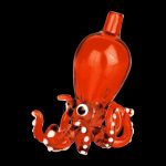 Octopus Themed Directional Carb Cap displayed in a close-up shot, showcasing its unique directional design and vibrant red color.