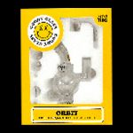 A close-up of the Orbit Mini Rig 4-Piece Kit, showcasing the clear glass construction and compact size.