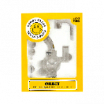 A close-up shot of the Orbit Mini Rig 4-Piece Kit, featuring a compact, multi-part glass setup.