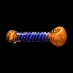 Smoke Cartel Frit Spiral Spoon Pipe - 4.5 in.