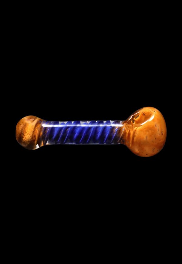 Smoke Cartel Frit Spiral Spoon Pipe - 4.5 in.
