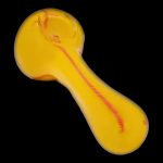 Smoke Cartel Frit Glass with Rasta Line Spoon Pipe - 4.5 in.