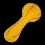 Smoke Cartel Frit Glass with Rasta Line Spoon Pipe - 4.5 in.