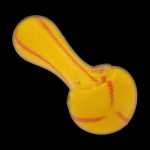 Smoke Cartel Frit Glass with Rasta Line Spoon Pipe - 4.5 in.